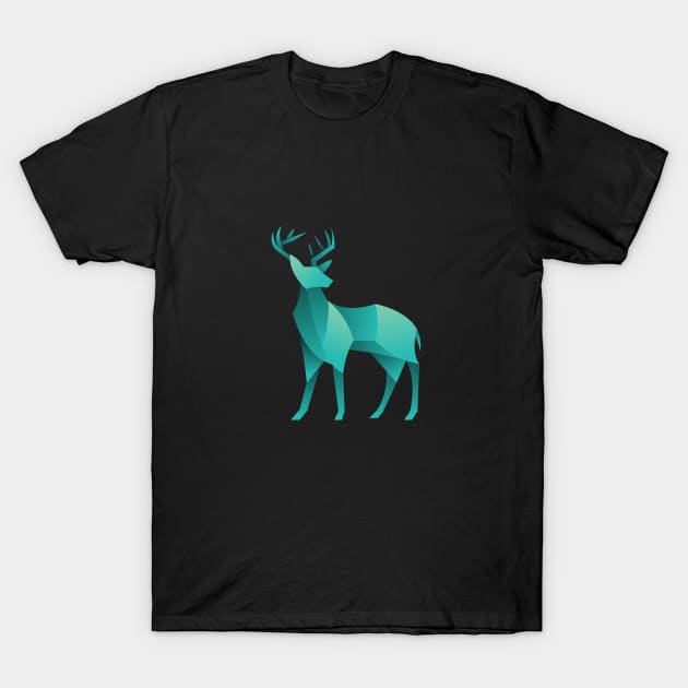 geometric deer T-Shirt by Aksa Inov